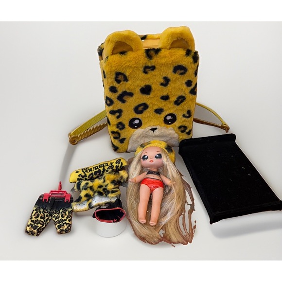 Na! Na! Na! Surprise Other - Na!Na!Na! Surprise Yellow HardCase Backpack Gold Leopard Print & Doll With Shoes